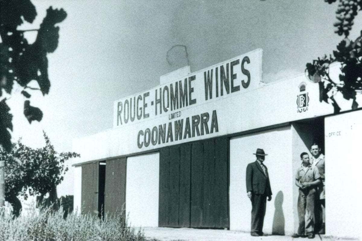 Old photo of Rouge Homme Wines sign