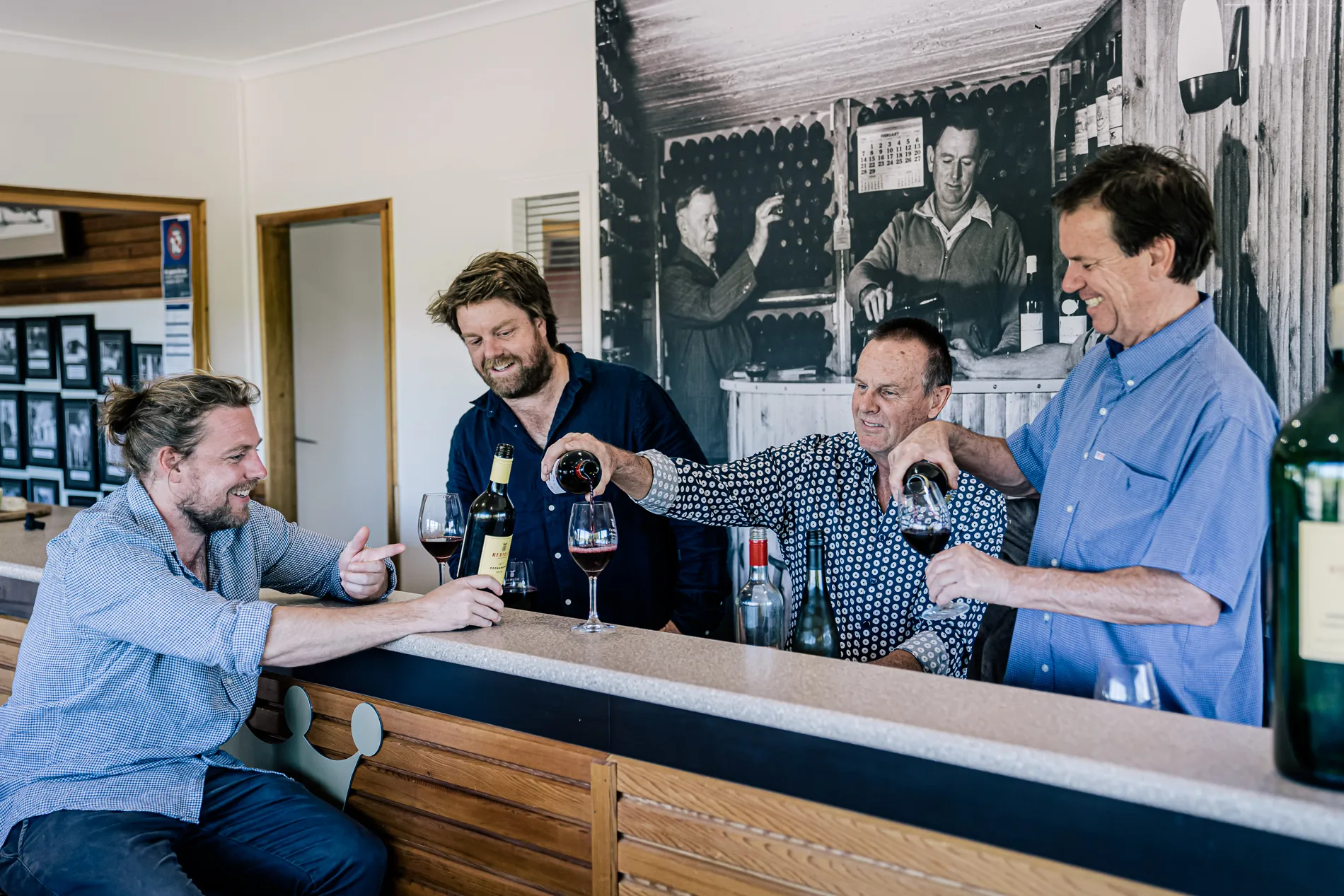 Redman Family at the cellar door in Coonawarra