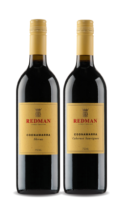 Redman 2022 Twin Pack Cabernet Sauvignon Shiraz Bottle Shots