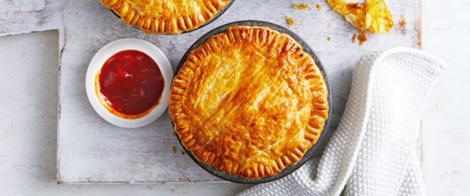 Redman Slow-Cooked Beef & Red Wine Pies with sauce on the side